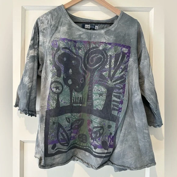 Blue Fish Cafe Tee - Forest Vintage BF - Picture 1 of 5